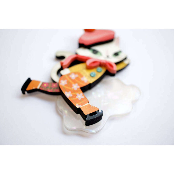 Kitten Skating on Ice Brooch by Laliblue – view 4