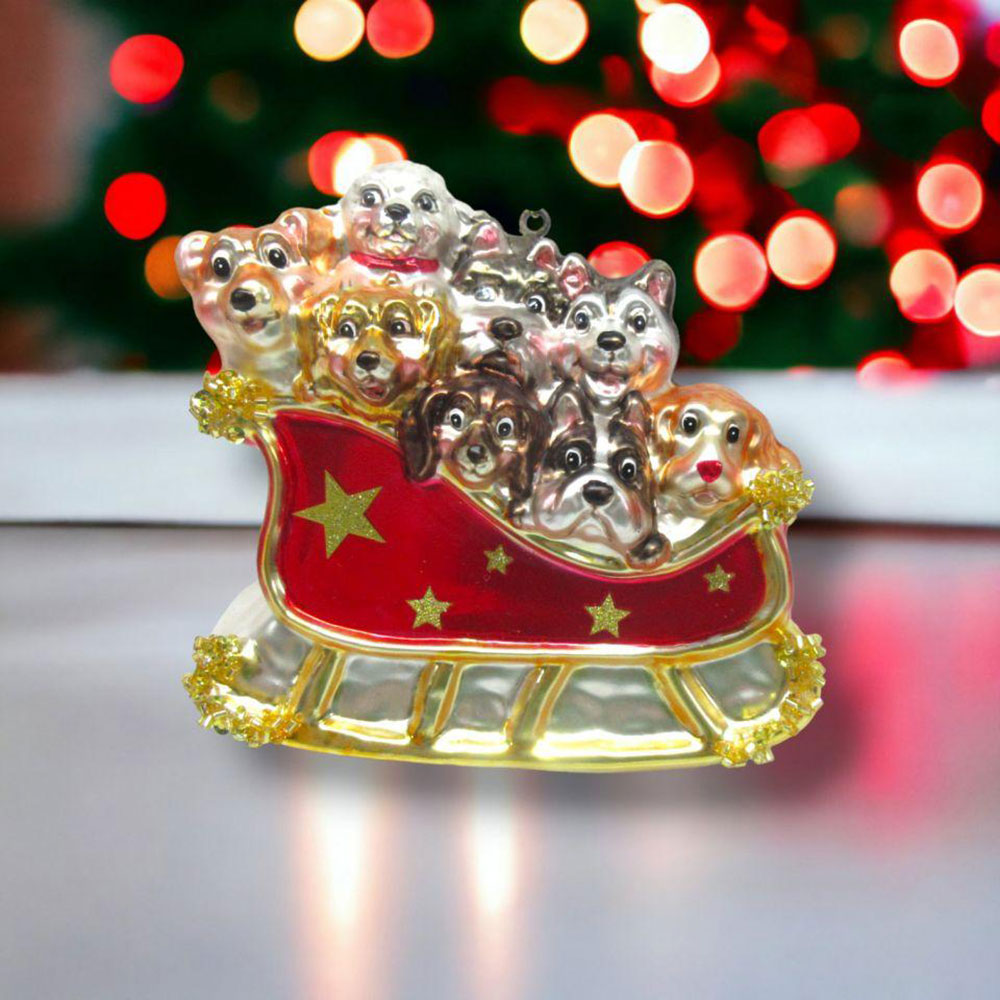 Kittens In Sled Ornament - New For 2024 by December Diamonds 