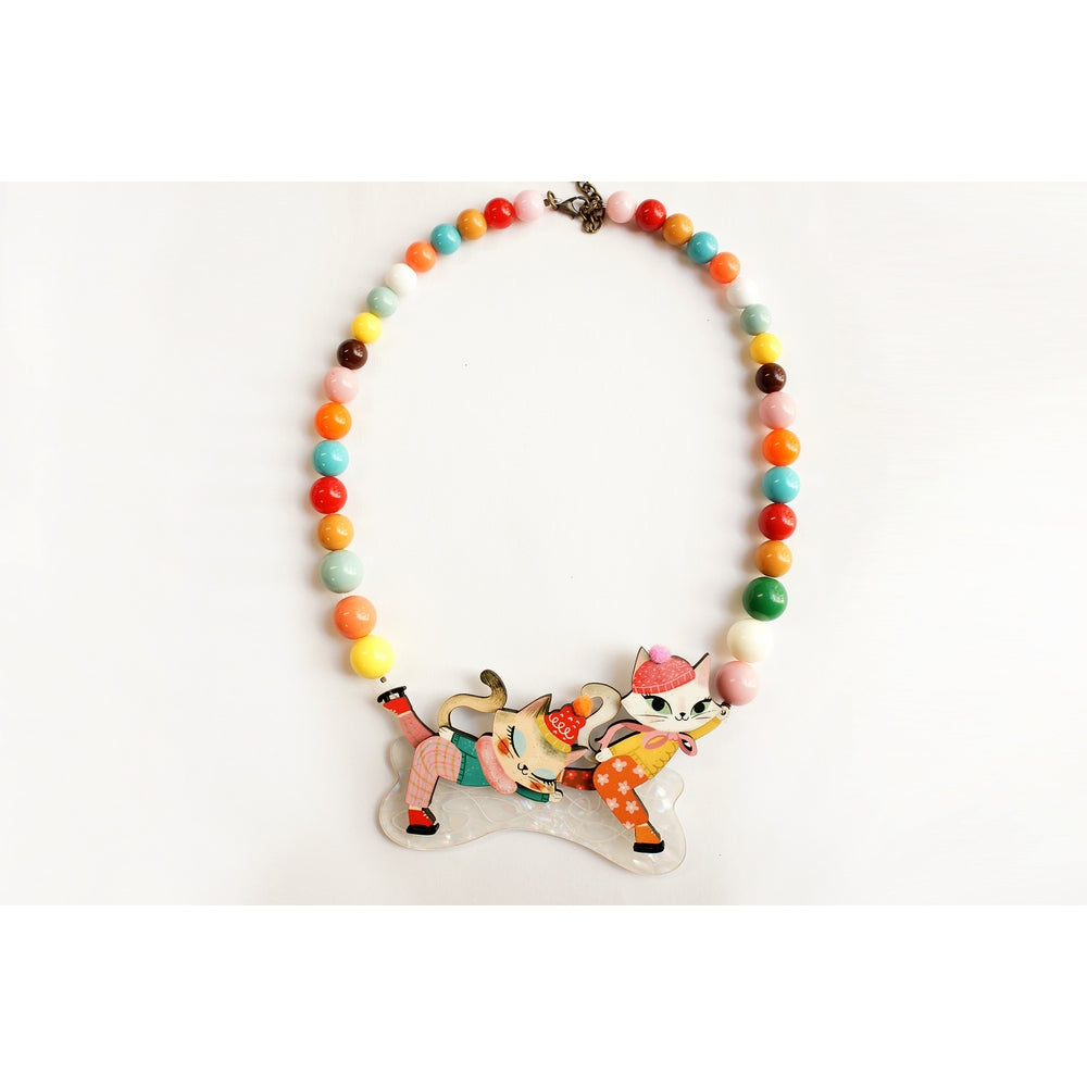Kittens Kicking on Ice Necklace by Laliblue 4