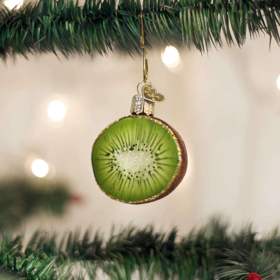 Old World Christmas Kiwi Blown Glass Ornament
