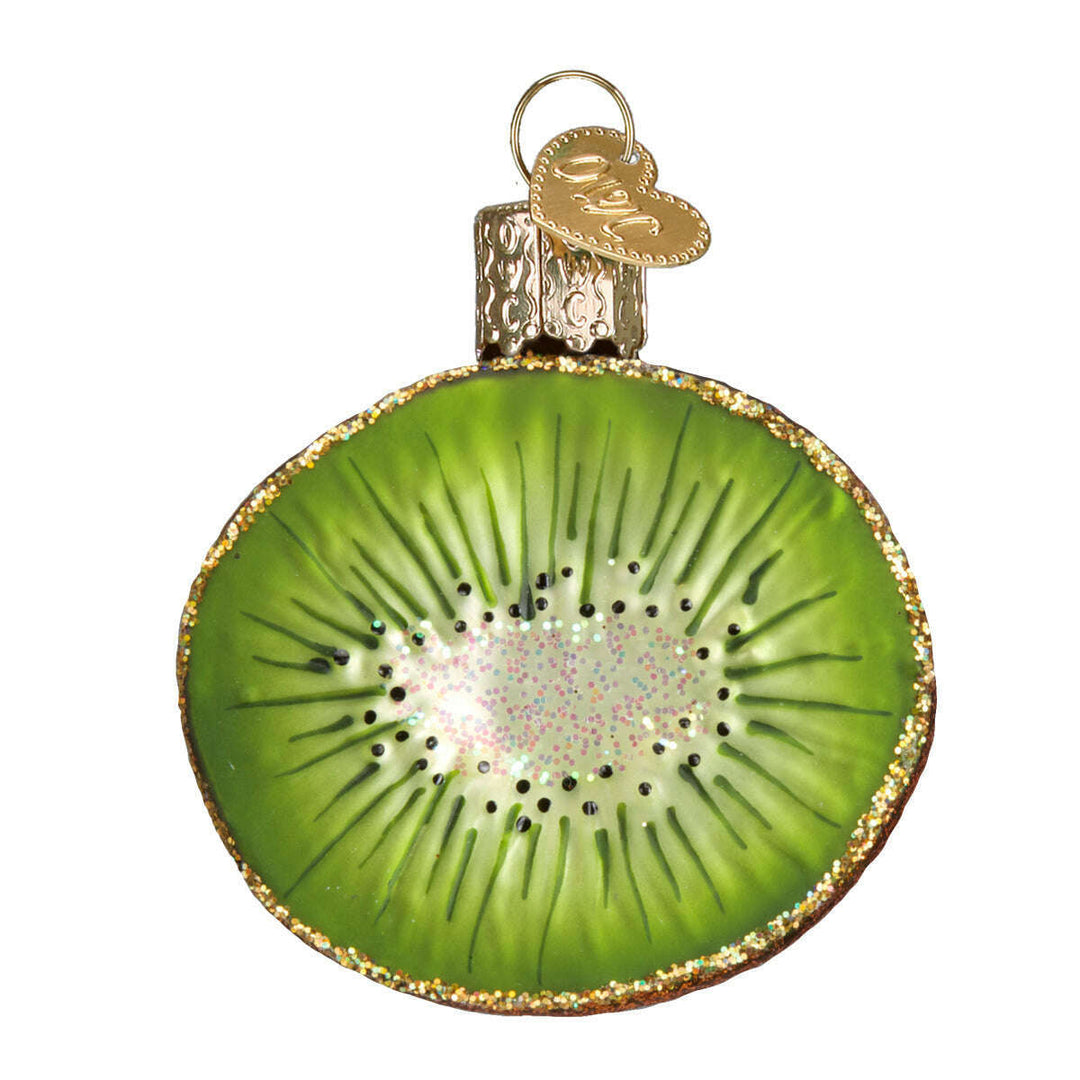 Old World Christmas Kiwi Blown Glass Ornament