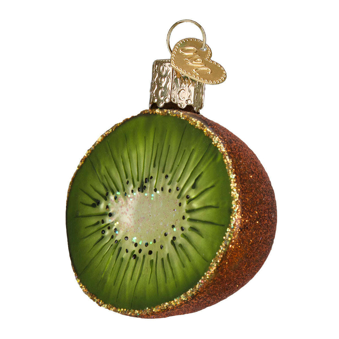 Old World Christmas Kiwi Blown Glass Ornament