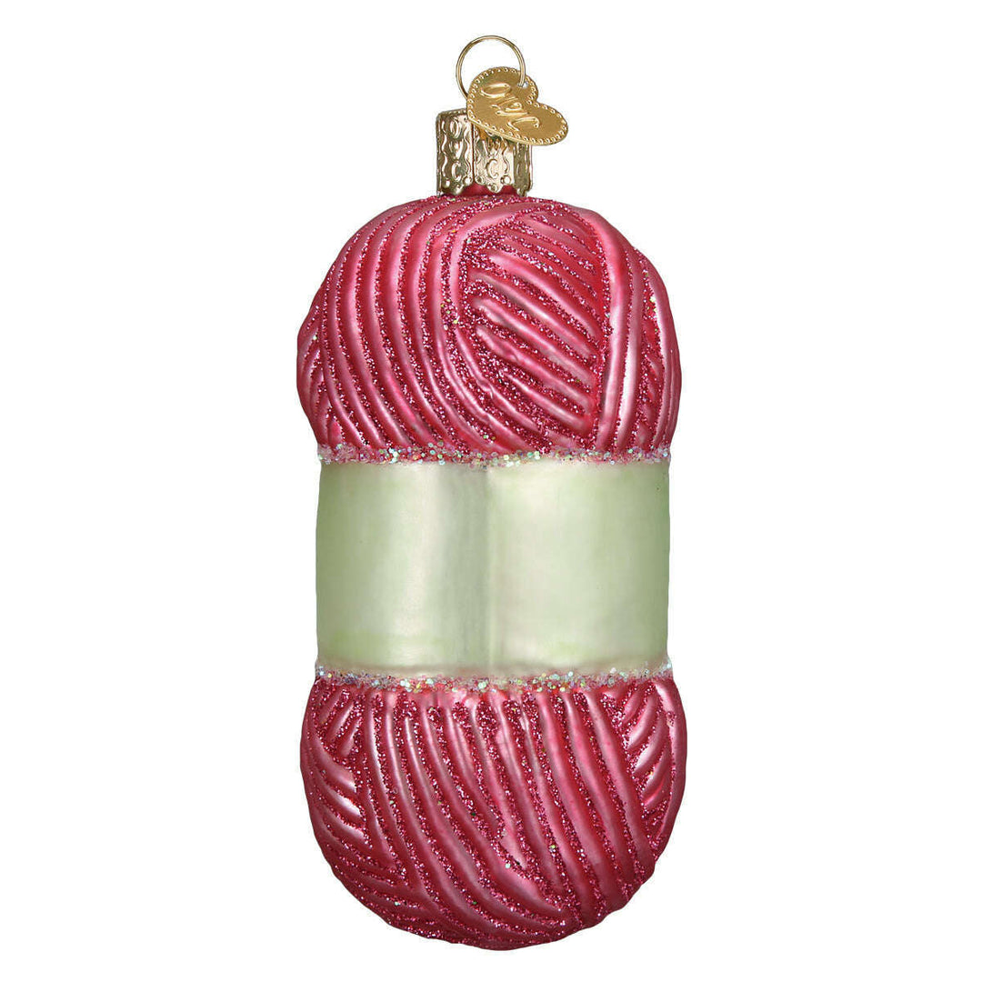 Old World Christmas Knitting Yarn Blown Glass Ornament