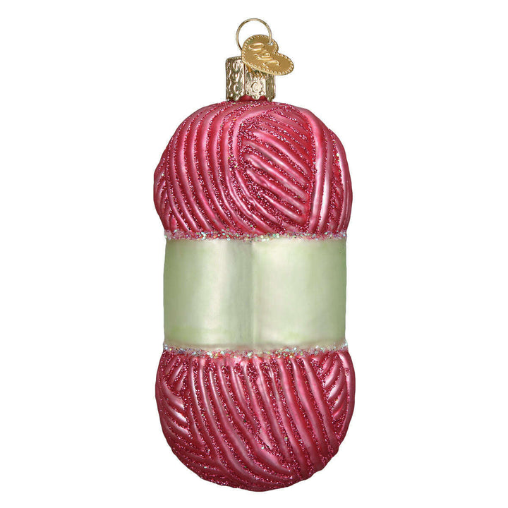 Old World Christmas Knitting Yarn Blown Glass Ornament