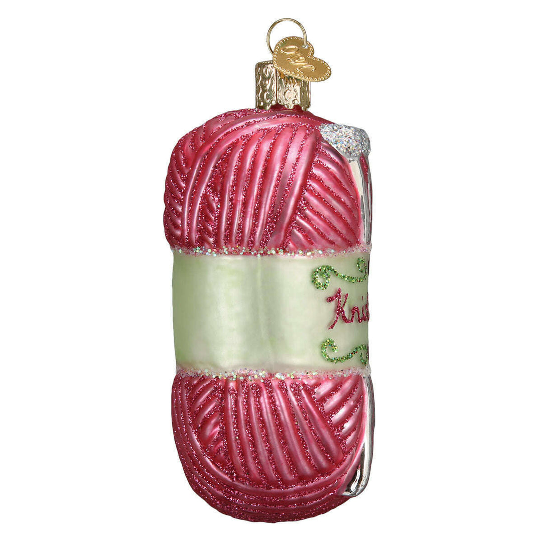 Old World Christmas Knitting Yarn Blown Glass Ornament