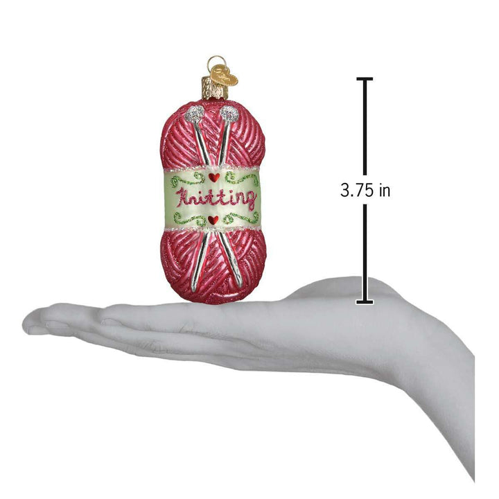 Old World Christmas Knitting Yarn Blown Glass Ornament