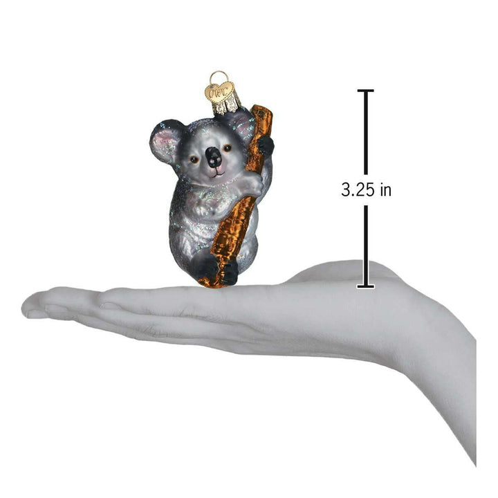 Old World Christmas Koala Bear Blown Glass Ornament
