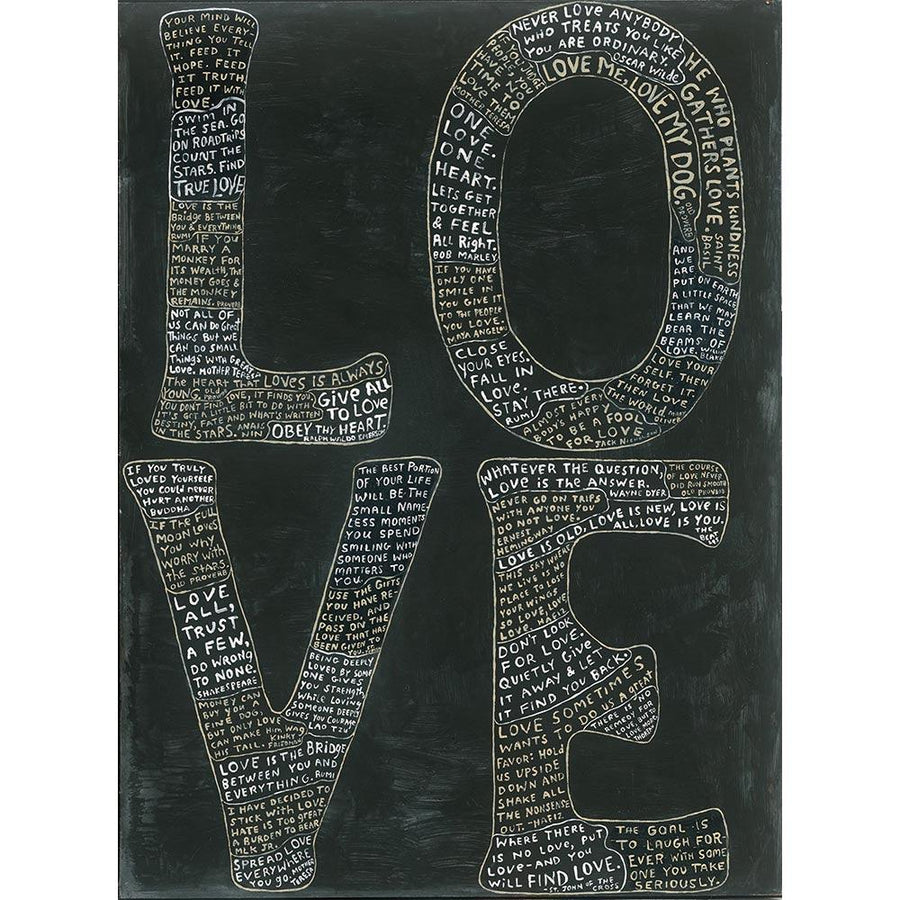 "L-O-V-E in Black" Art Print - Quirks!