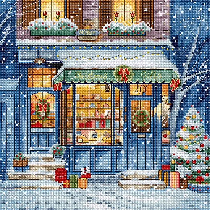 Christmas Gifts Shop L8109 Counted Cross Stitch Kit