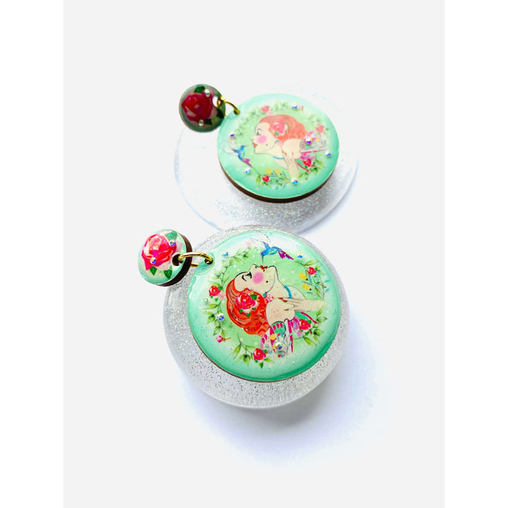 Lady and the Hummingbird Earrings by Rosie Rose Parker
