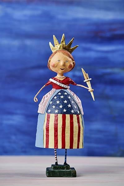 Lady Liberty Patriotic Lori Mitchell Collectible Figurine - Quirks!