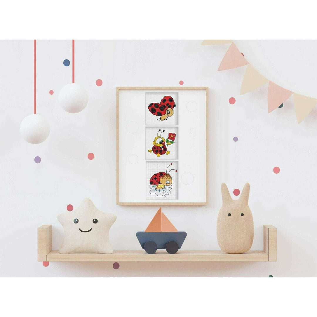Ladybugs M01L Counted Cross-Stitch Kit for Beginners