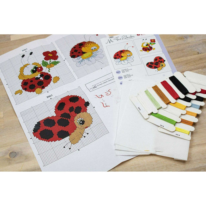 Ladybugs M01L Counted Cross-Stitch Kit for Beginners