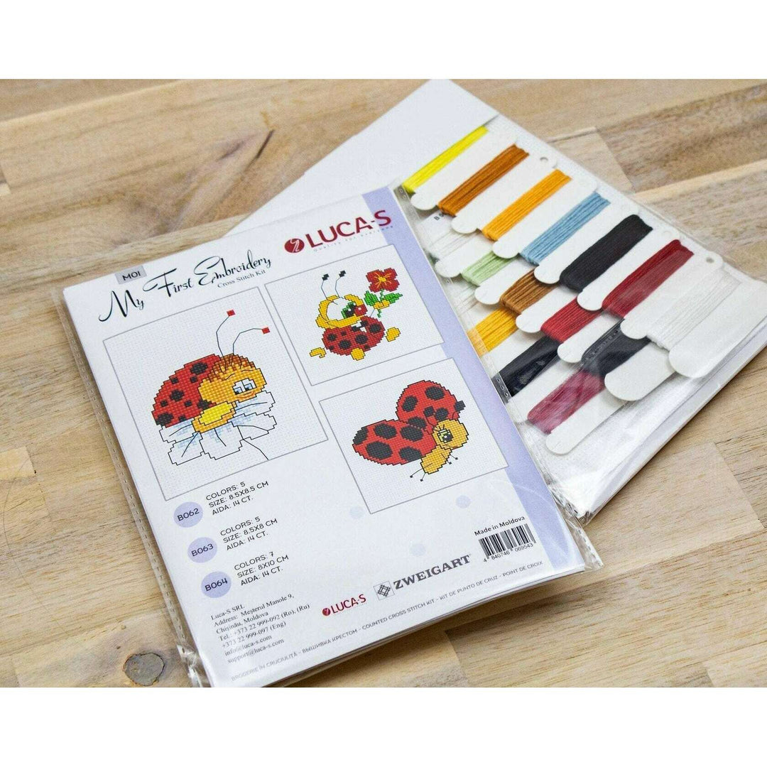 Ladybugs M01L Counted Cross-Stitch Kit for Beginners