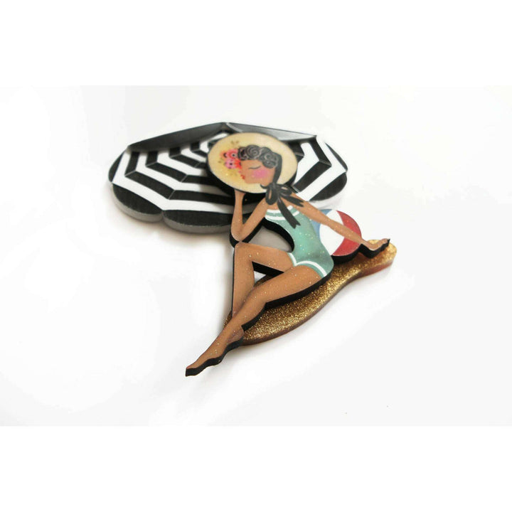 Beach Girl Brooch by Laliblue