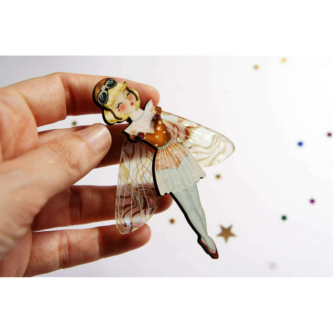 Butterfly Woman Halloween Brooch