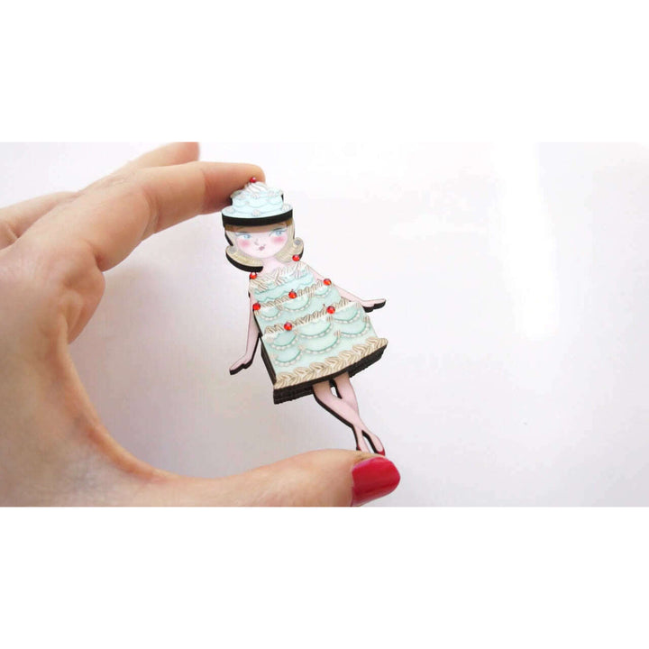 Cake Woman Brooch by Laliblue