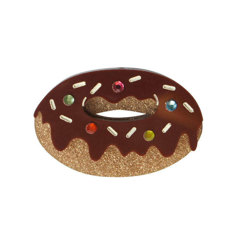 Chocolate Donut Brooch by Laliblue