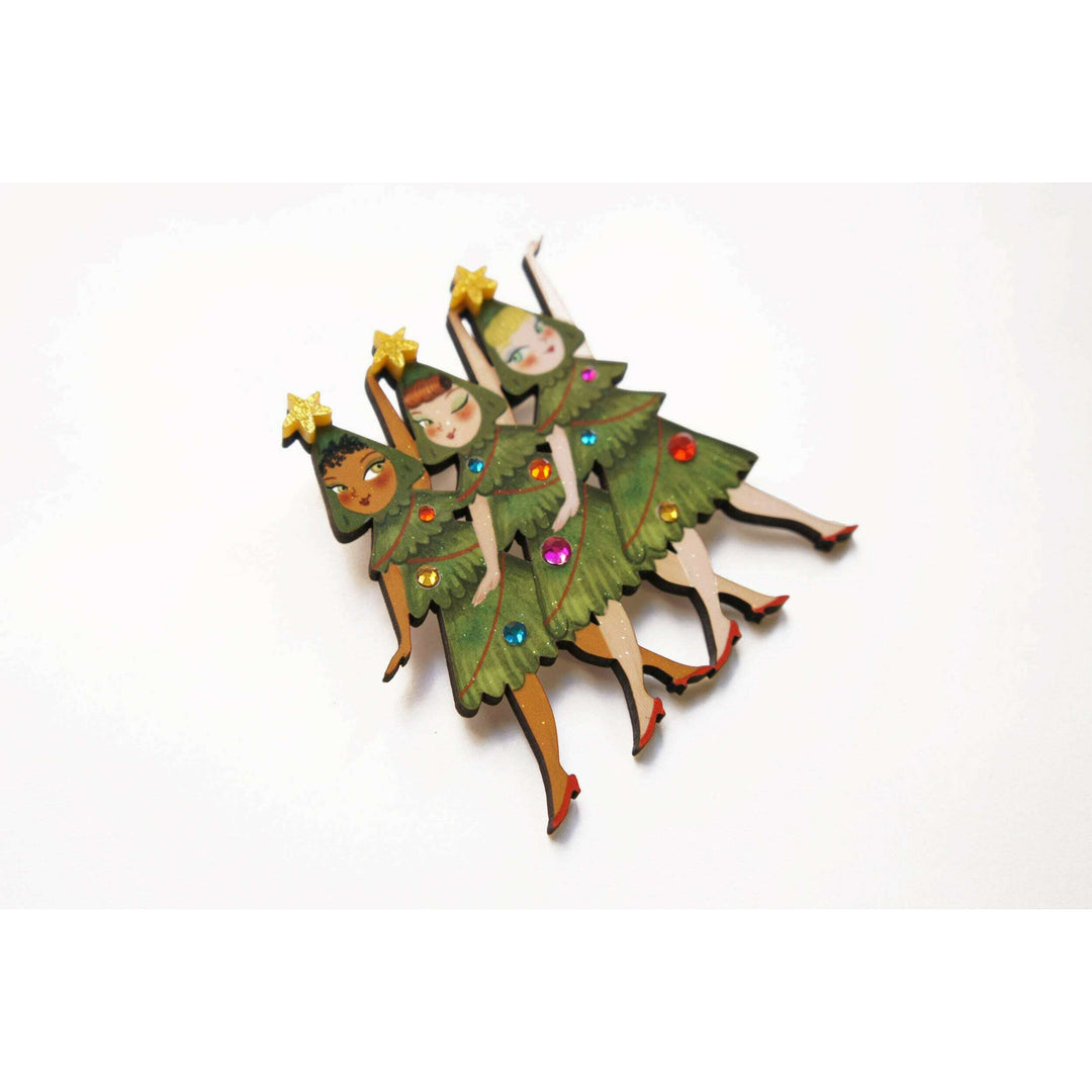 Christmas Dance Brooch by Laliblue