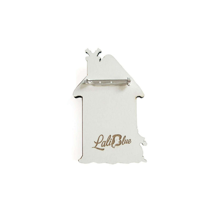 Christmas Dog House Brooch by Laliblue