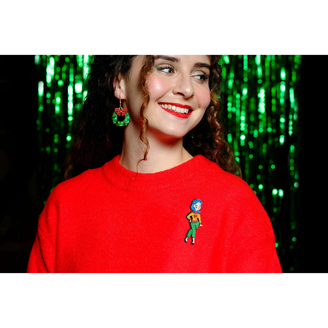 Christmas Market Brooch by Laliblue
