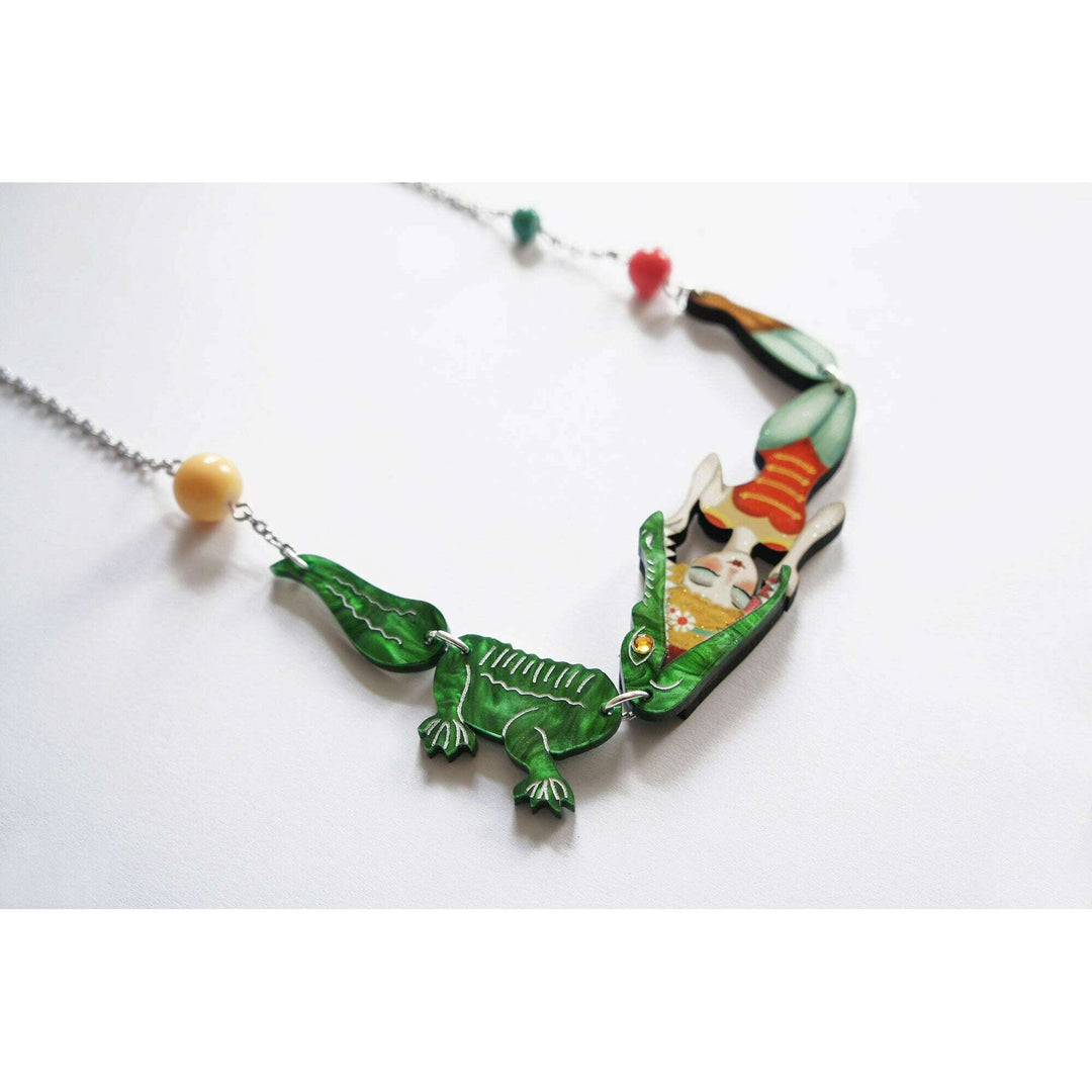 Crocodile Tamer Necklace by Laliblue