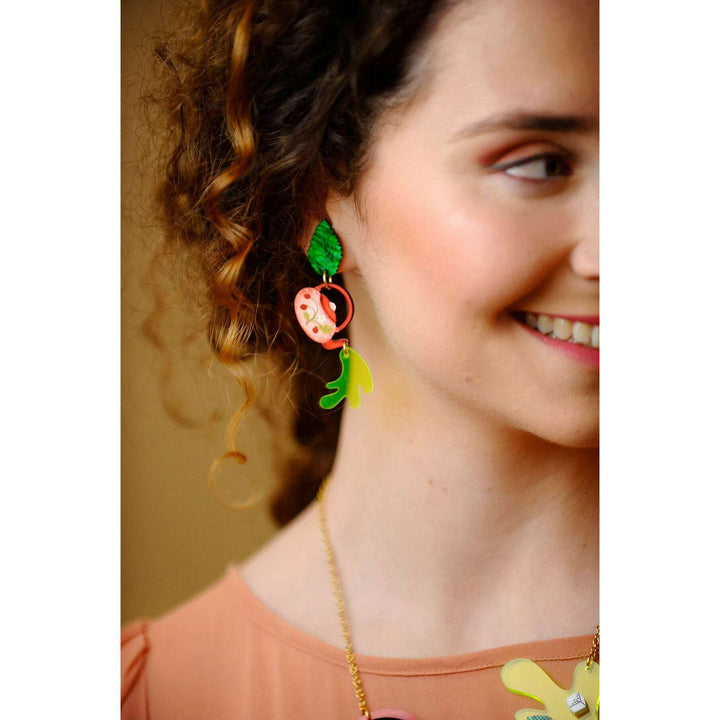 Green Tea Earrings by Laliblue
