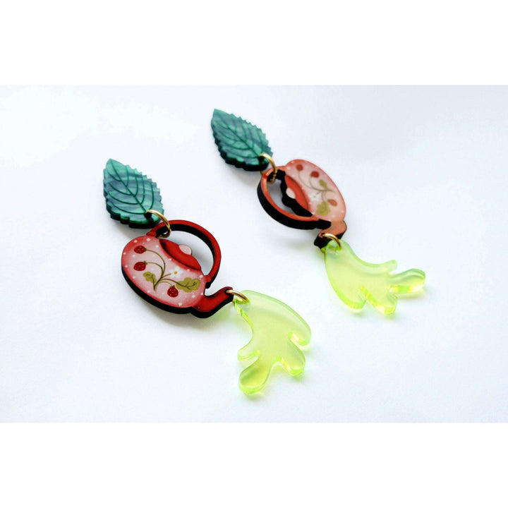 Green Tea Earrings by Laliblue