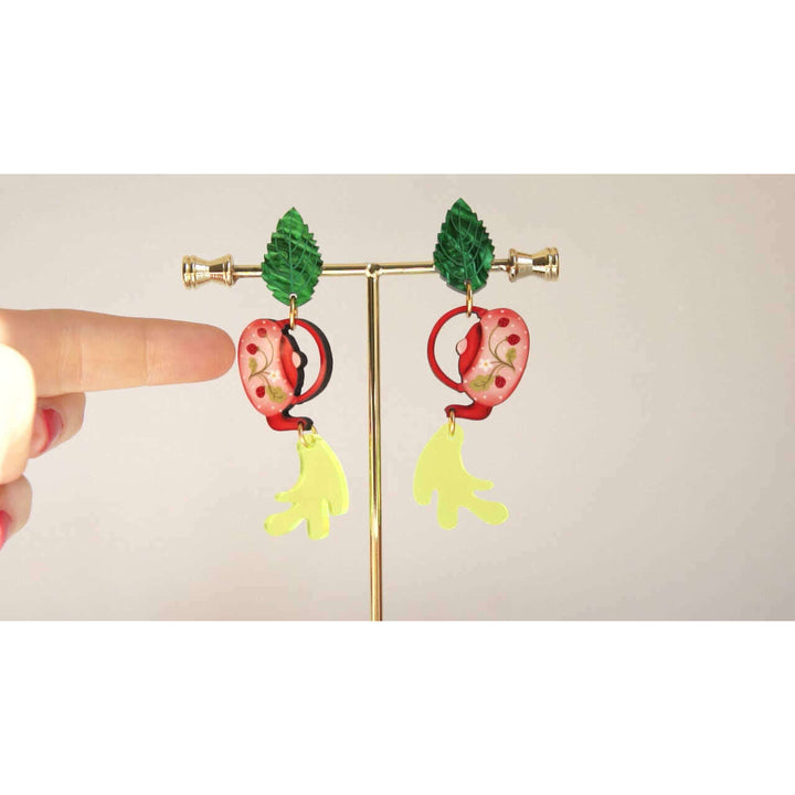 Green Tea Earrings by Laliblue