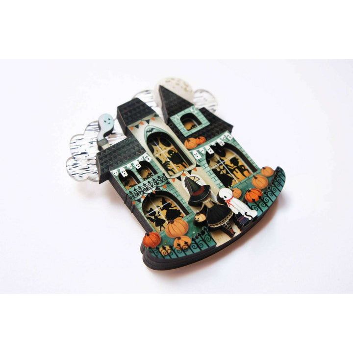 Halloween Party House Brooch