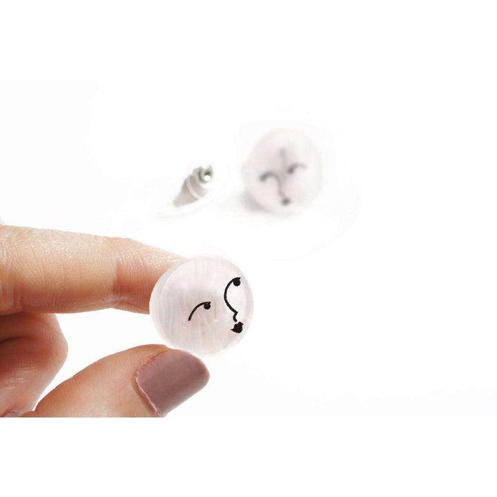 Hand and Moon Earrings by Laliblue