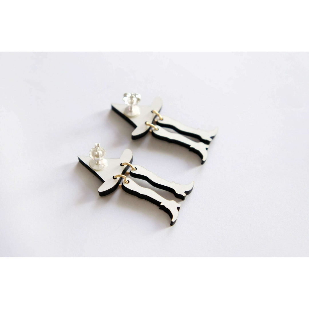 Hidden Witch Halloween Earrings by Laliblue
