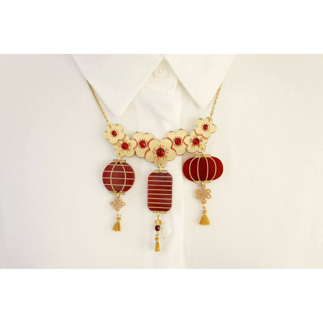 Lantern Party Necklace by Laliblue