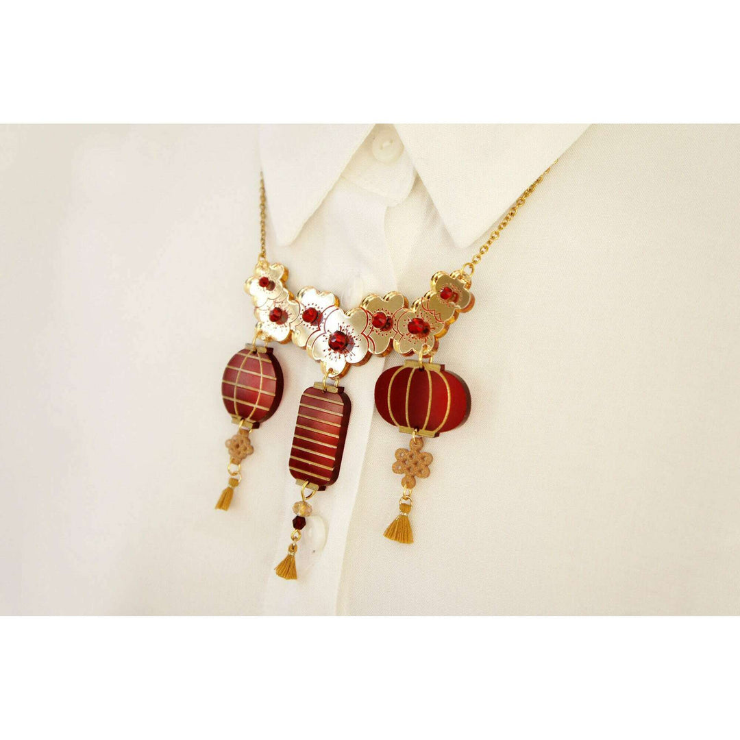Lantern Party Necklace by Laliblue