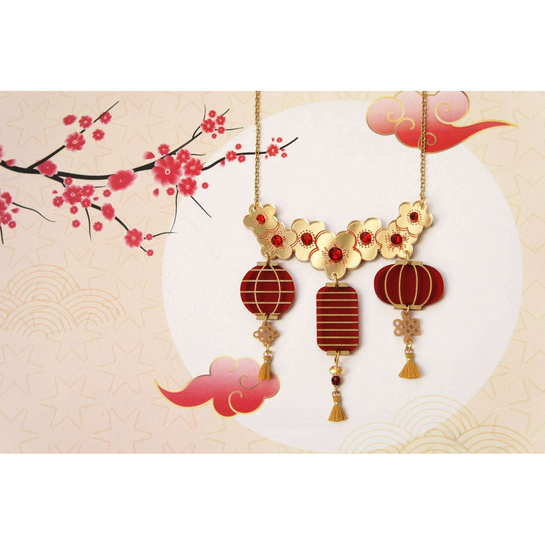 Lantern Party Necklace by Laliblue