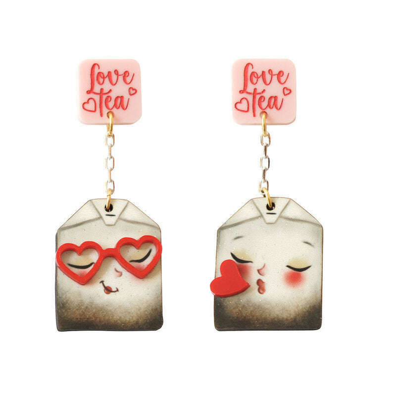 Love Letters Earrings by Laliblue - Red
