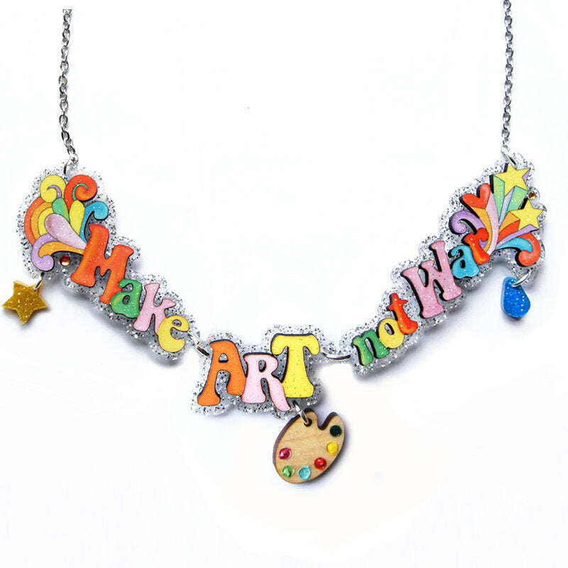 Make Art Not War Necklace