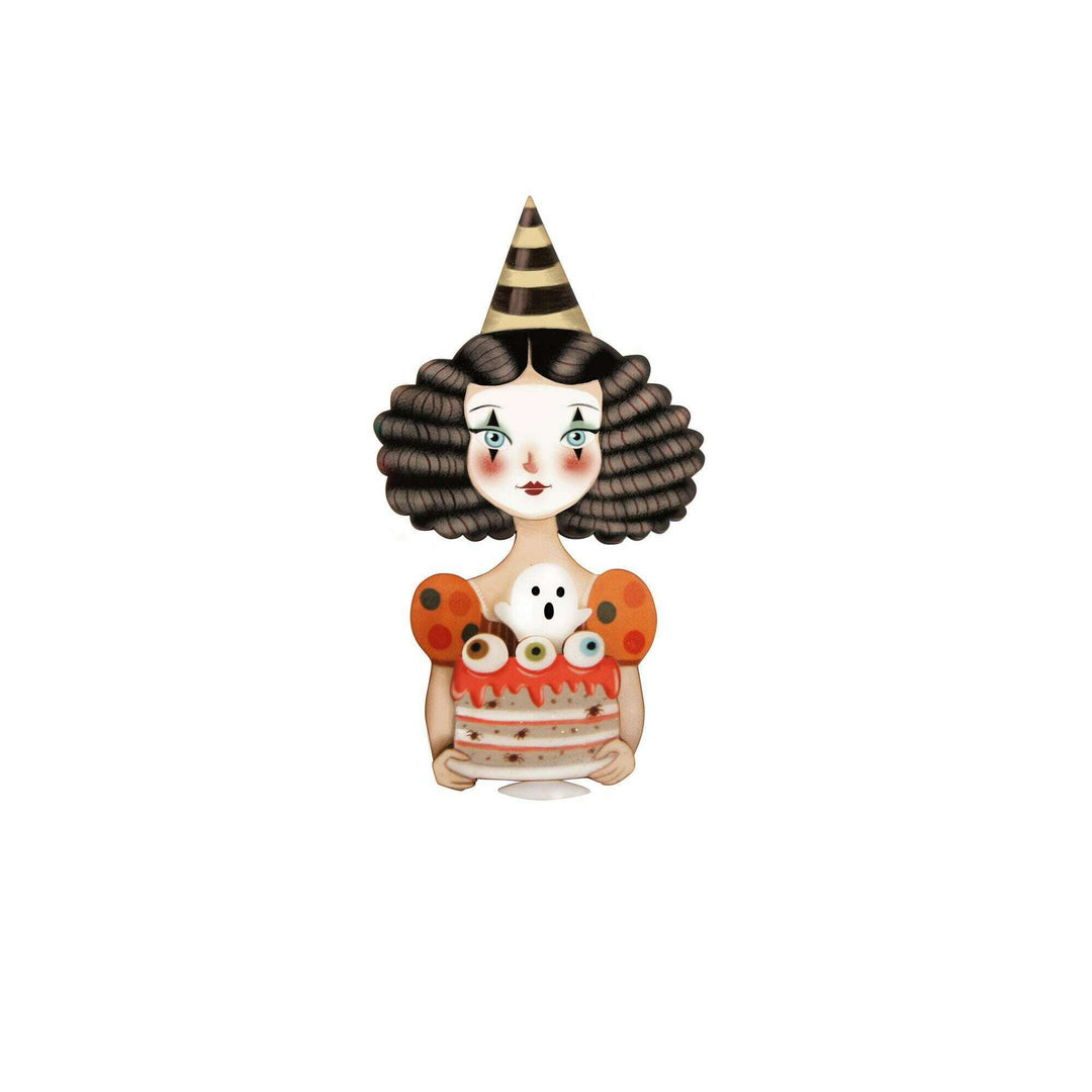 Mime With Cake Brooch by Laliblue