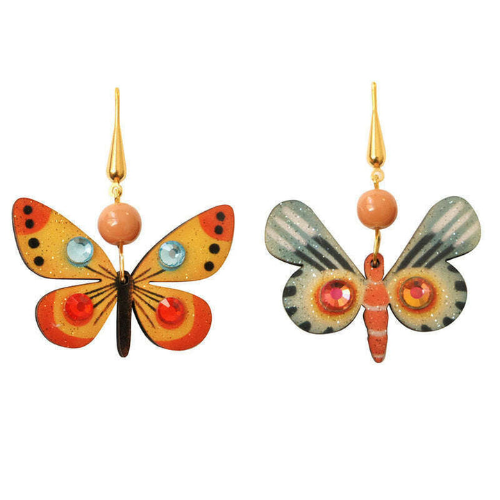 Multicolor Butterfly Earrings by Laliblue
