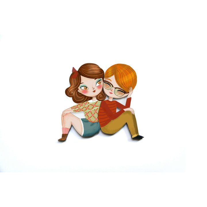 Puzzle with redhead girl brooch by Laliblue