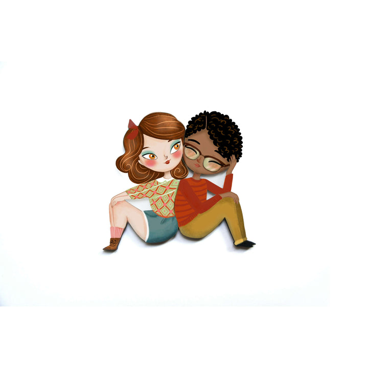 Puzzle with redhead girl brooch by Laliblue