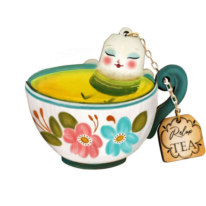 Relax Tea Brooch by Laliblue
