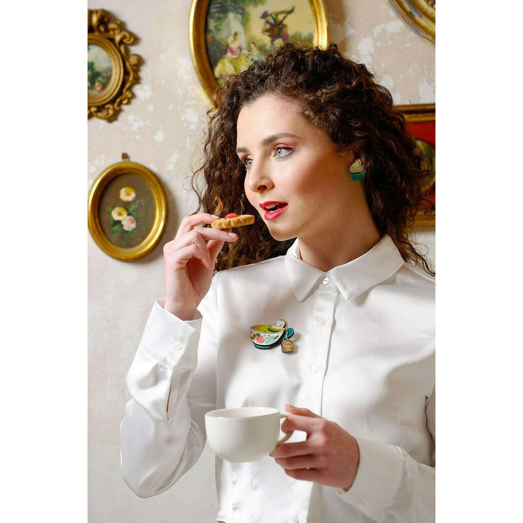 Relax Tea Brooch by Laliblue