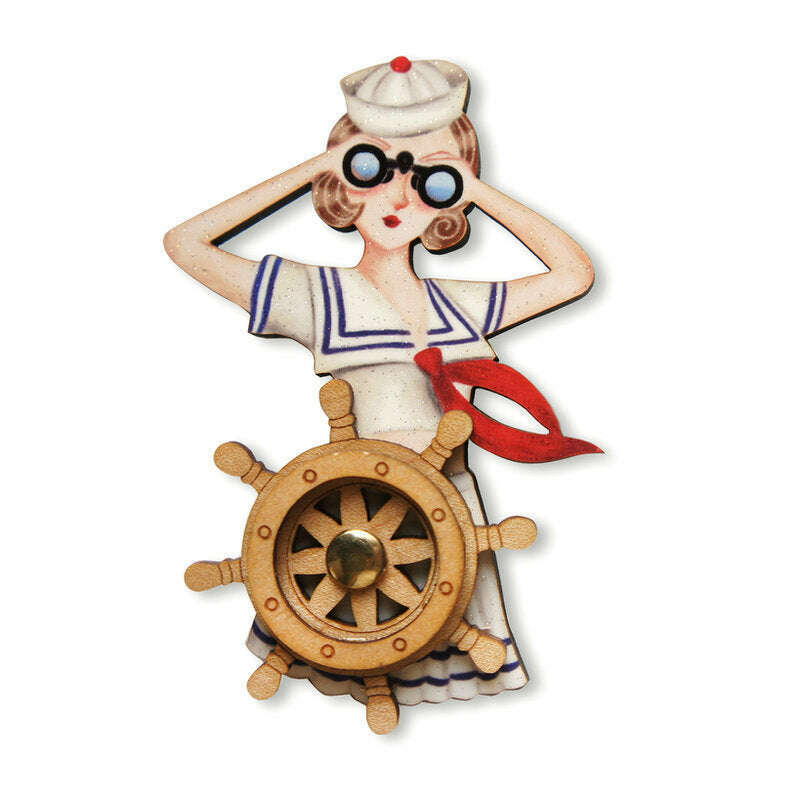 Sailor Pin Up Brooch by Laliblue
