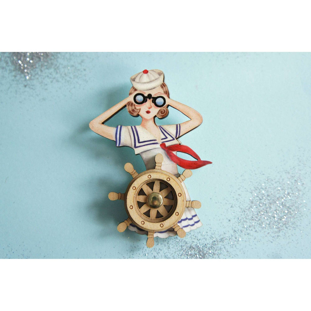 Sailor Pin Up Brooch by Laliblue