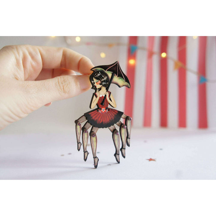 Spider Woman Halloween Brooch