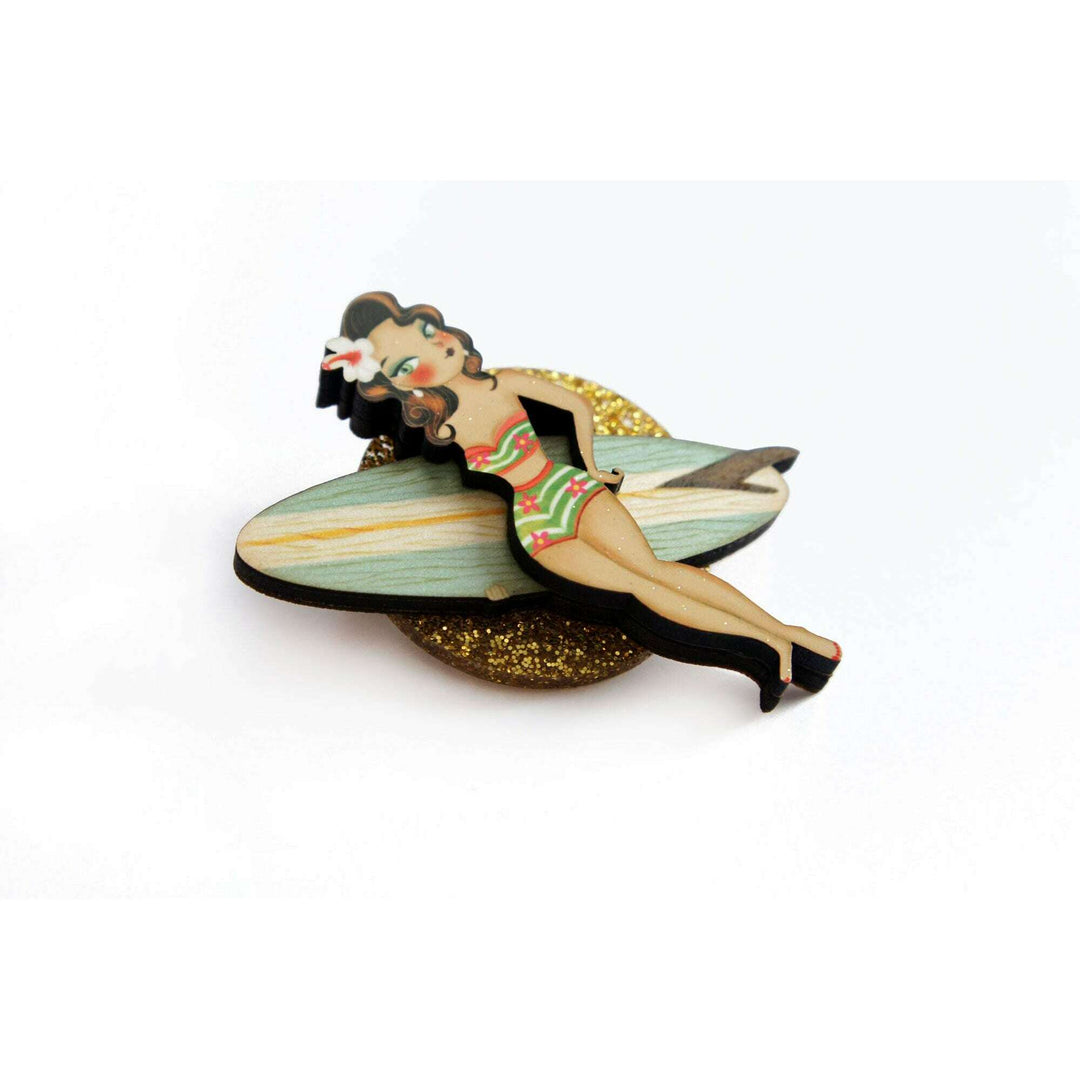 Surfer Girl Brooch