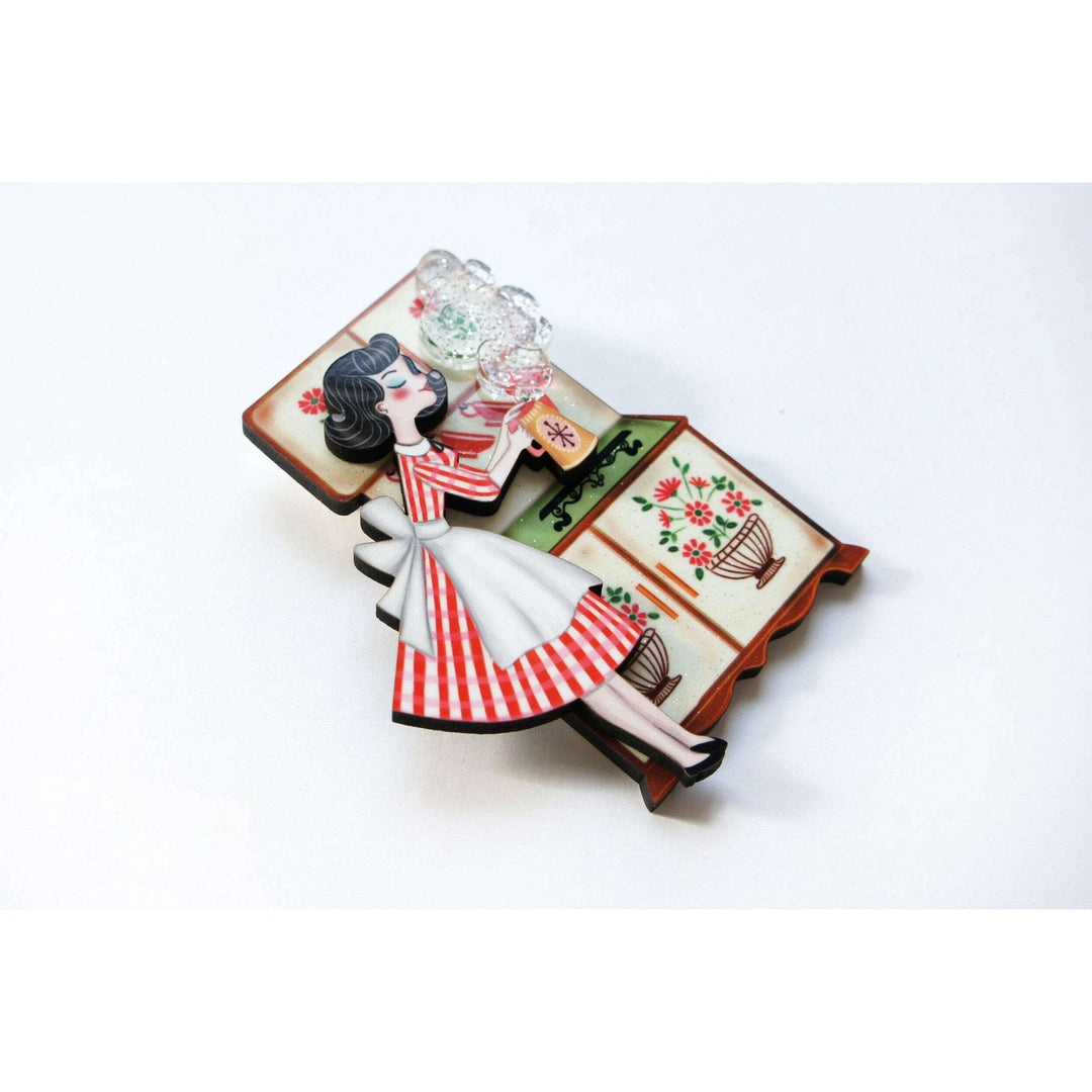 Tea Pin Up Brooch by Laliblue