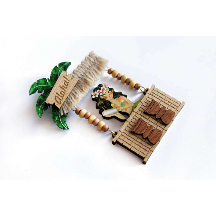 Tiki Waitress Brooch