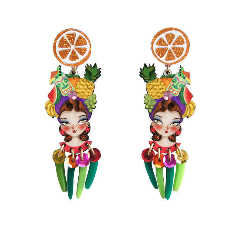 Tropical Tiki Girl Earrings